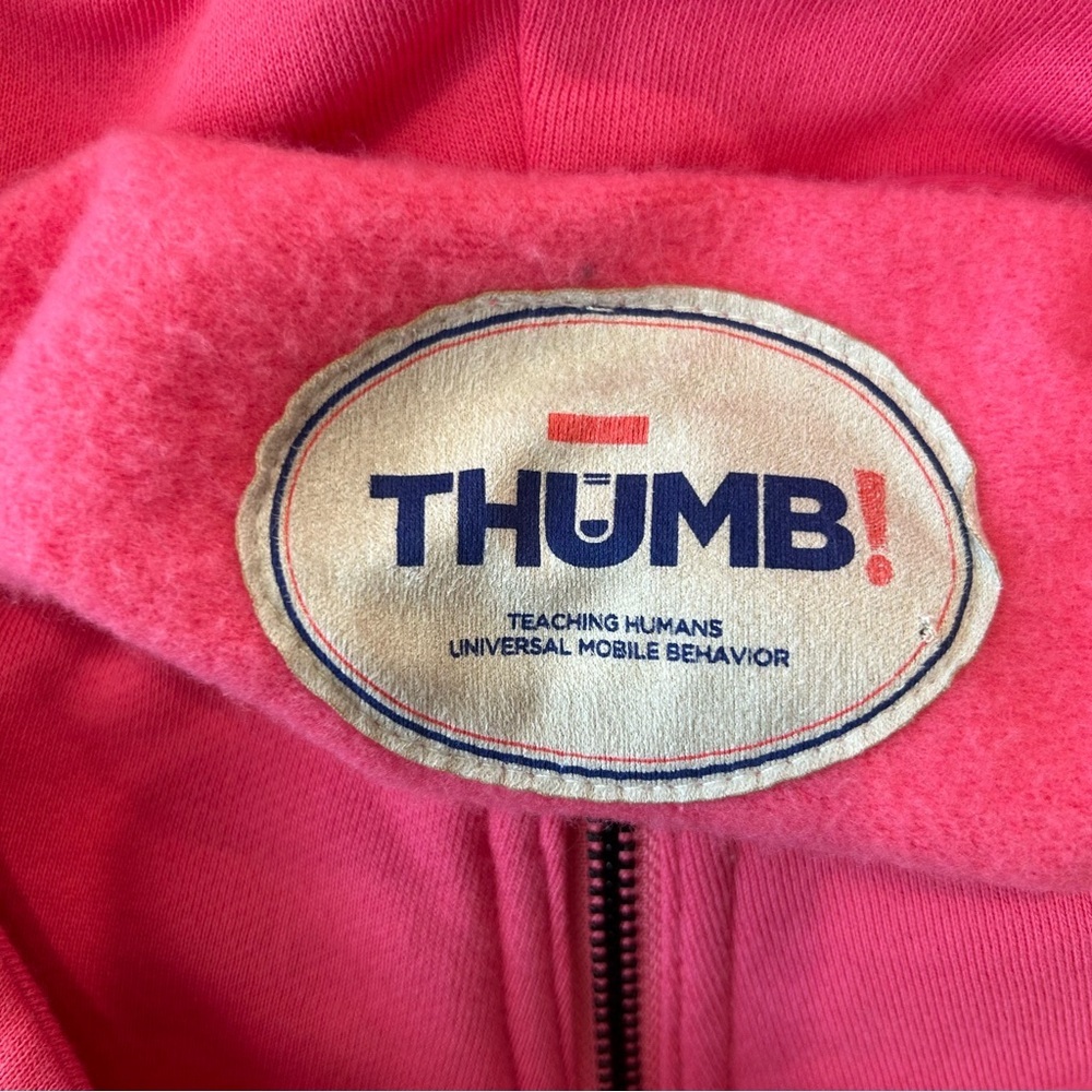 Thumb United Pink Casey Fleece Hoodie Full Zip Sweatshirt Women's 3X - Picture 11 of 13